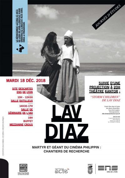 Journée d’études : Lav Diaz, martyr et géant du cinéma philippin : chantiers de recherche