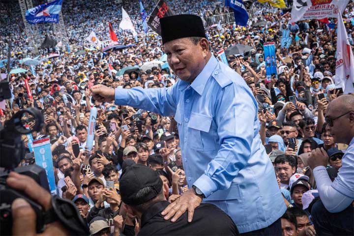 Prabowo Subianto samedi à Jakarta. © Yasuyoshi Chiba /AFP